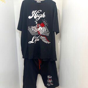 High Life Shorts T-shirt Set 4XL 100% Cotton